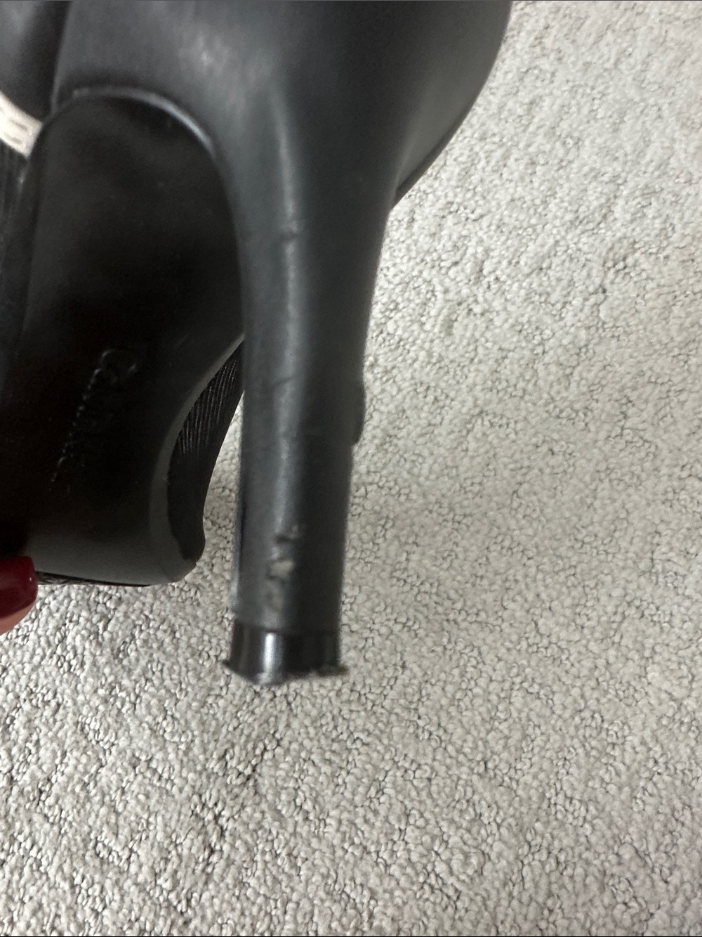 Calvin Klein Black Pumps with White Trim - Pointed Toe Heels - Picture 7 of 13